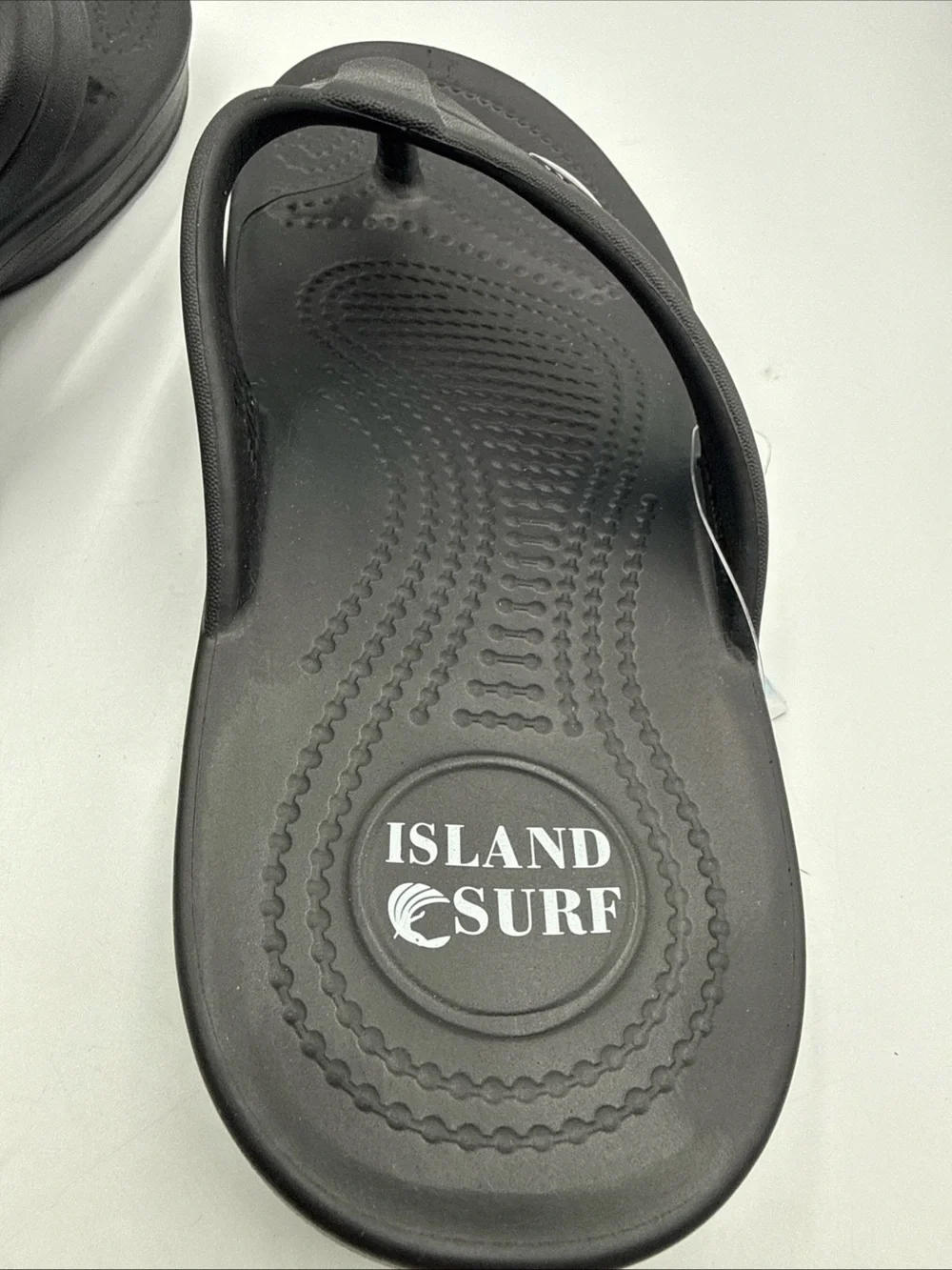 Island Surf  Women’s Black Comfort Flip Flops Thong Sandals Size7